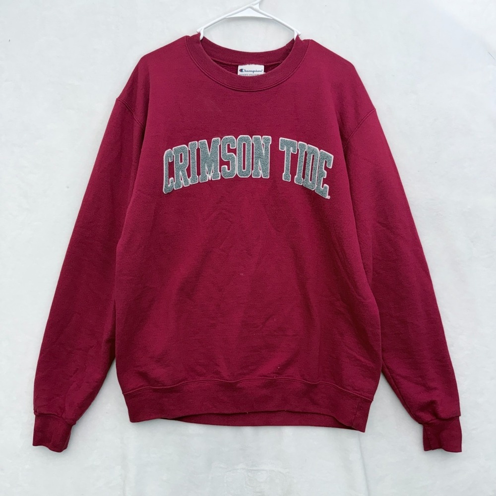 Champion Sweatshirt Mens M Red Alabama Crimson Tide Fleece Pullover